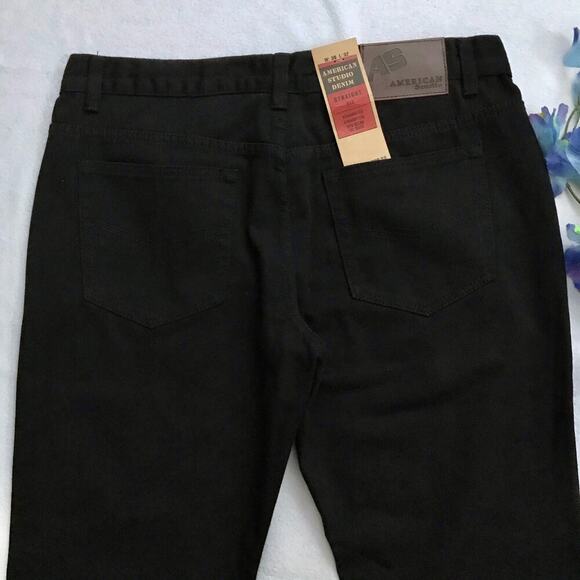American Studio NWT Black Wash Straight Fit Jeans Men Various - Picture 6 of 8
